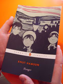 book cover - HUNGER by Knut Hamsun